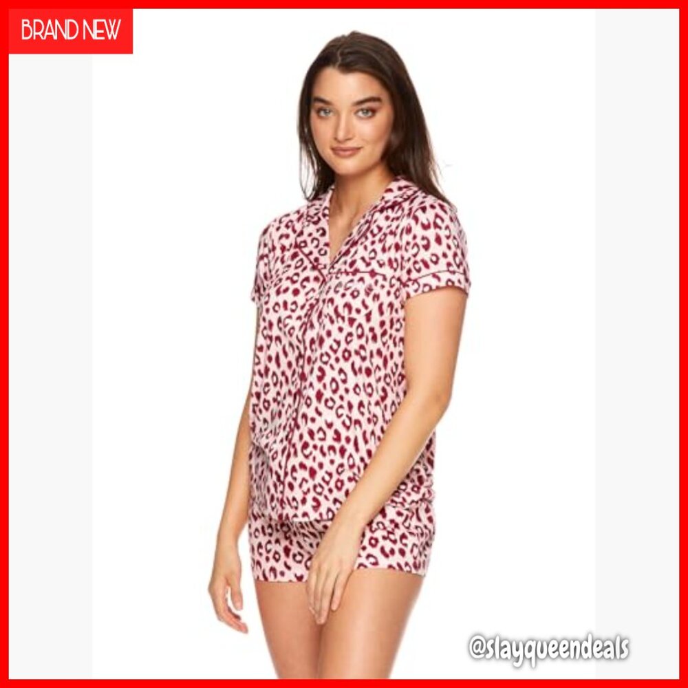 Women's Medium Polyester Pajama Set, Button-Up To… - image 3